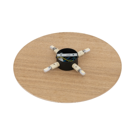 Applique di legno 40cm rotondo disco design moderna
